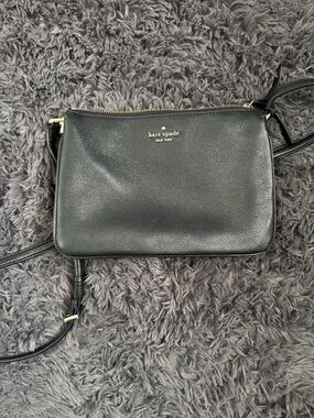 kate spade New York Black Pebbled Leather Crossbody Bag